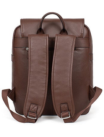 Sac à dos 13" & a4 cuir confort hexagona