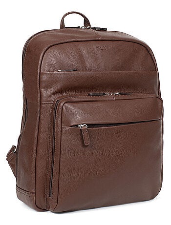 Sac à dos 13" & a4 cuir confort hexagona