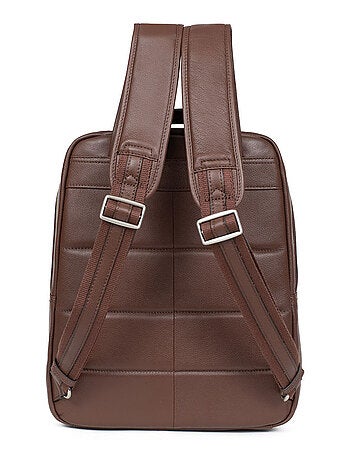 Sac à dos 13" & a4 cuir confort hexagona
