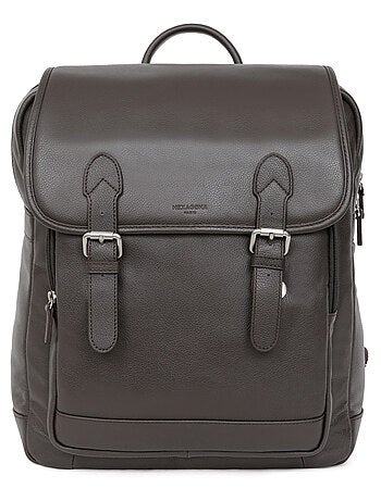 Sac à dos 13" & a4 cuir confort hexagona