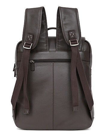 Sac à dos 13" & a4 cuir confort hexagona