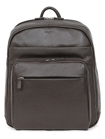 Sac à dos 13" & a4 cuir confort hexagona