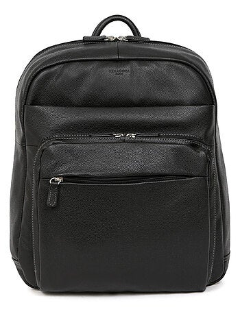 Sac à dos 13" & a4 cuir confort hexagona