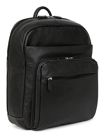 Sac à dos 13" & a4 cuir confort hexagona
