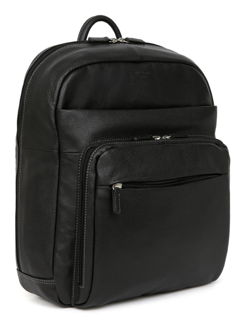 Sac à dos  13" & a4  cuir confort hexagona Noir - Kiabi