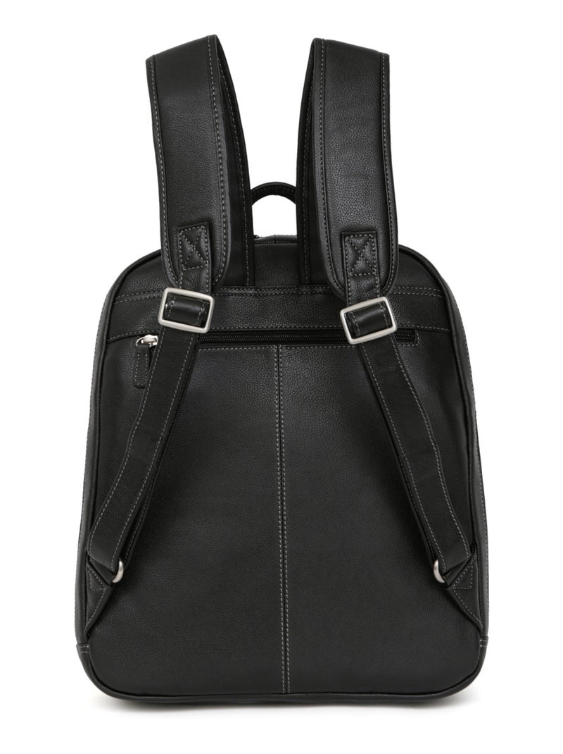Sac à dos  13" & a4  cuir confort hexagona Noir - Kiabi