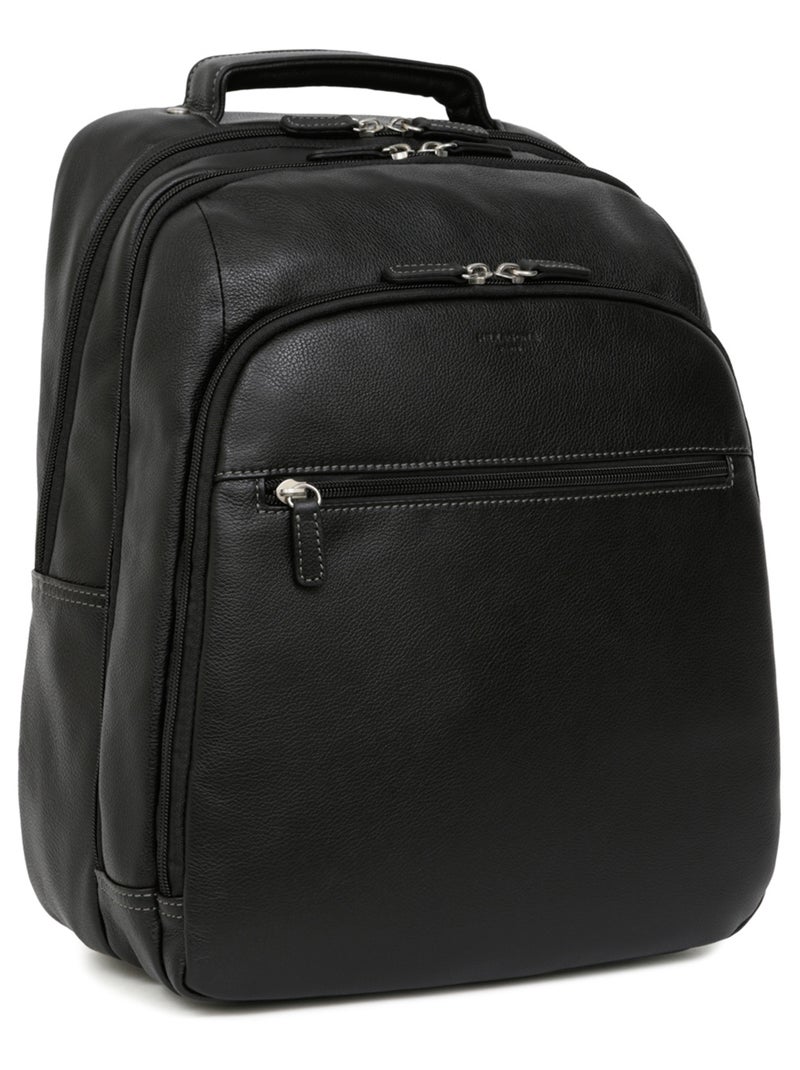 Sac à dos  13" & a4  cuir confort hexagona Noir - Kiabi
