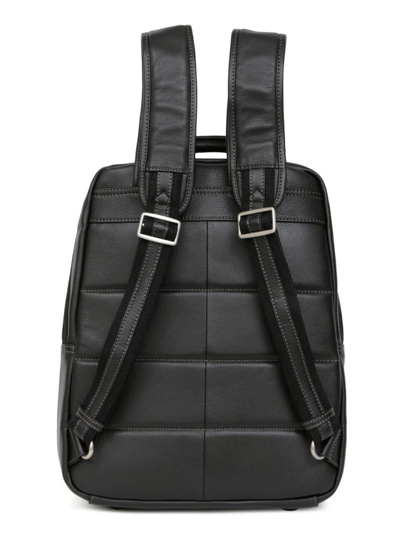 Sac à dos  13" & a4  cuir confort hexagona Noir - Kiabi