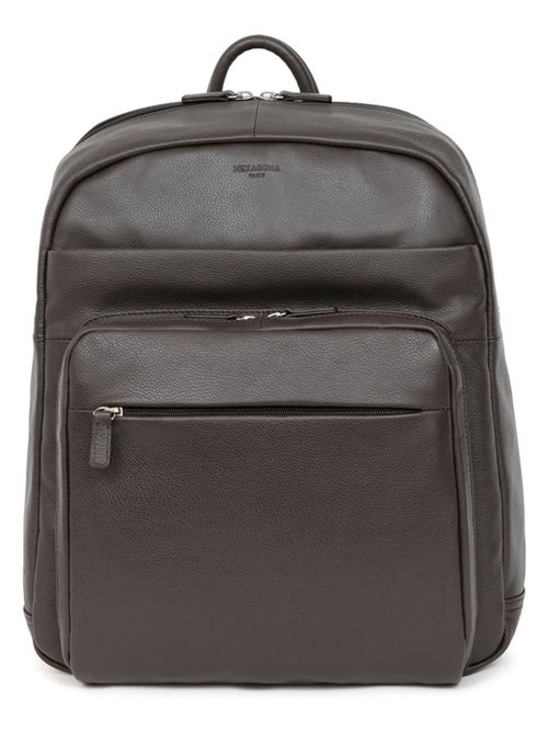Sac à dos  13" & A4  Cuir CONFORT - Kiabi