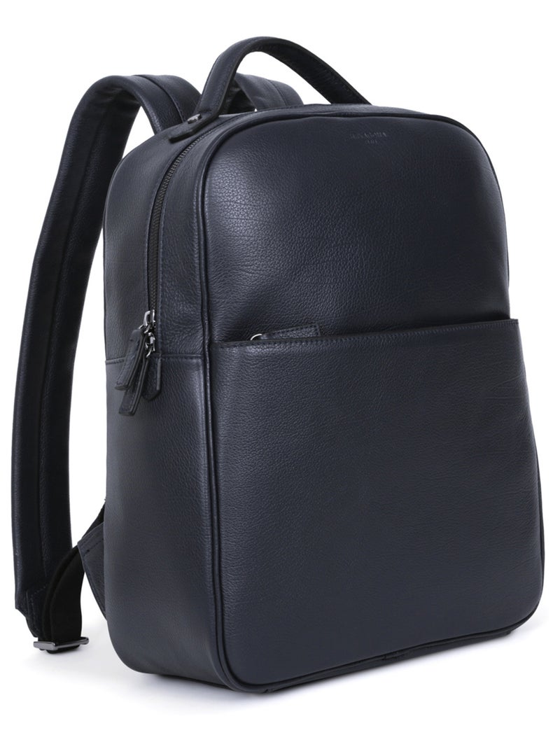 Sac à dos  13" & a4  cuir encore hexagona Bleu marine - Kiabi