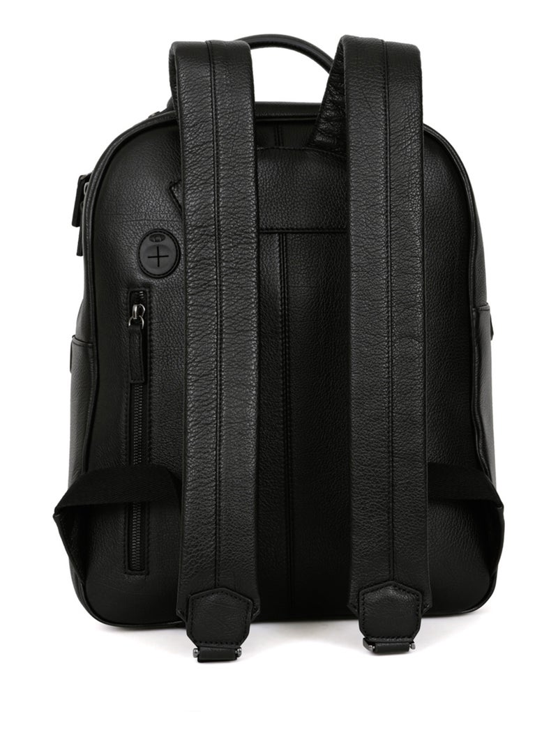 Sac à dos  13" & a4  cuir encore hexagona Noir - Kiabi