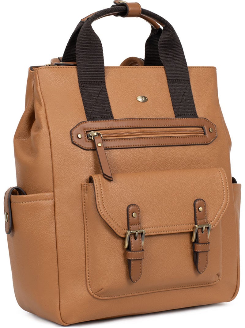 Sac à dos  13" & A4 RONDA Marron clair - Kiabi