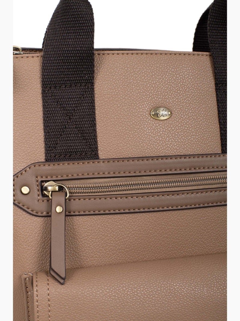 Sac à dos  13" & A4 RONDA Taupe - Kiabi