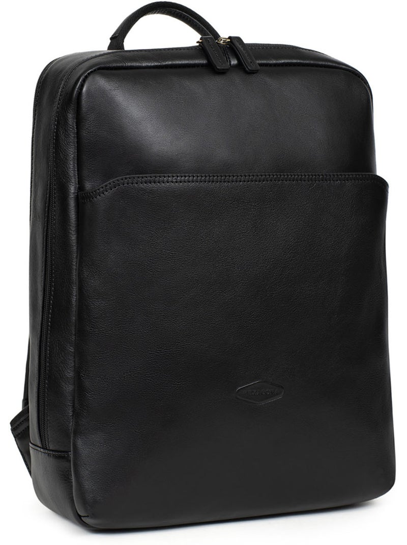 Sac à dos  15" & a4  cuir stuart Noir - Kiabi
