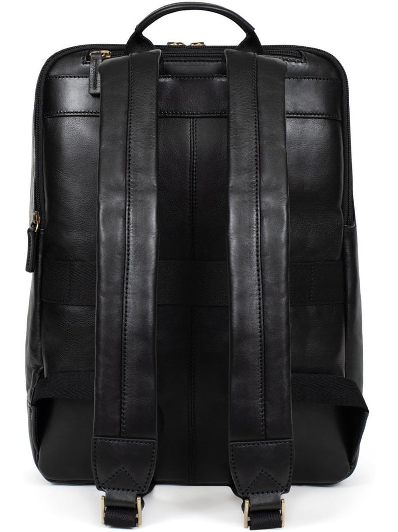 Sac à dos  15" & a4  cuir stuart Noir - Kiabi