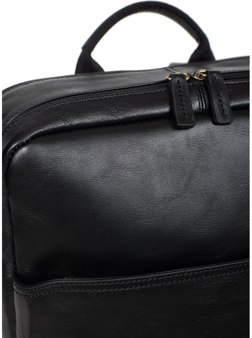 Sac à dos 15" & a4 cuir stuart - Kiabi Sac à dos 15" & a4 cuir stuart - Kiabi