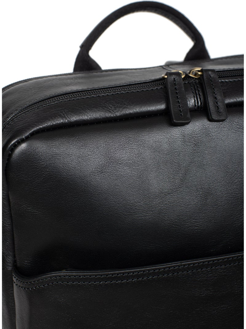 Sac à dos  15" & a4  cuir stuart Noir - Kiabi