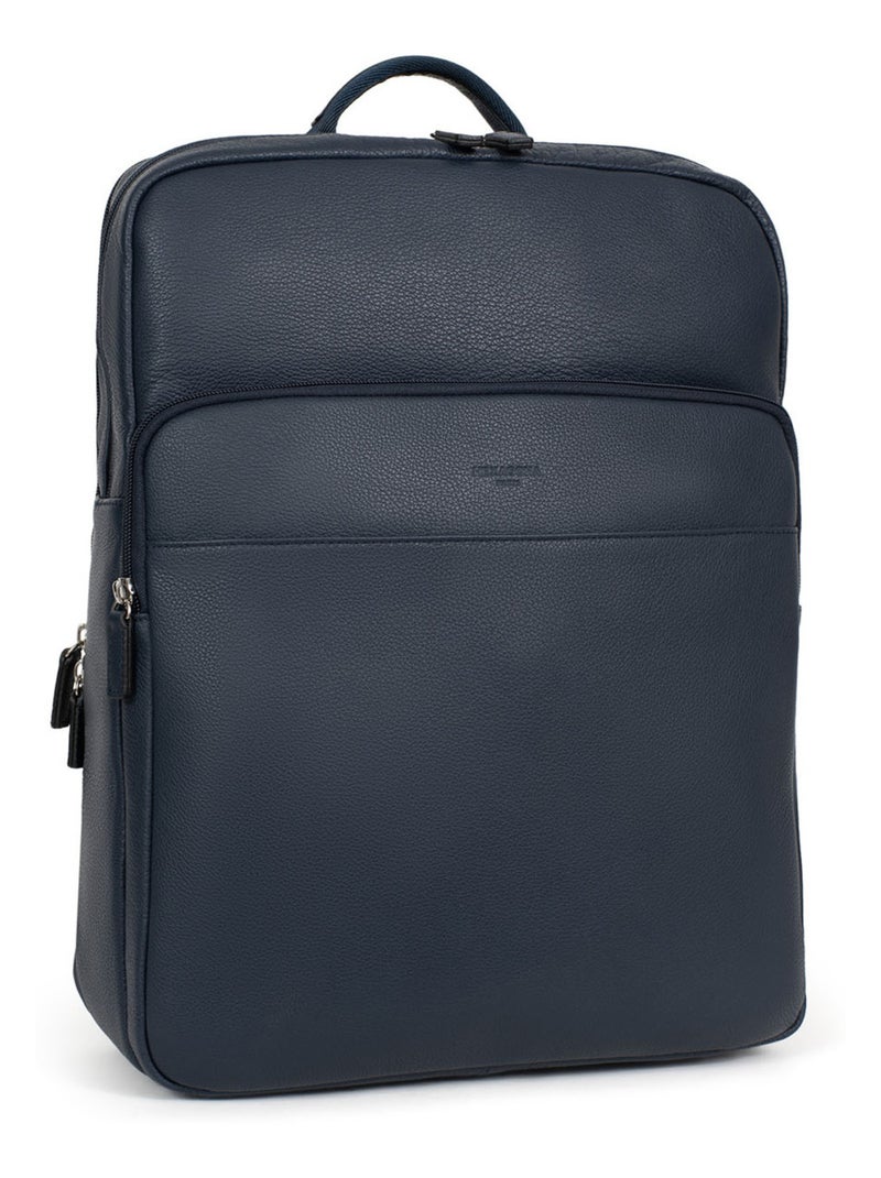 Sac à dos  15" & tablette & a4  cuir confort hexagona Bleu marine - Kiabi