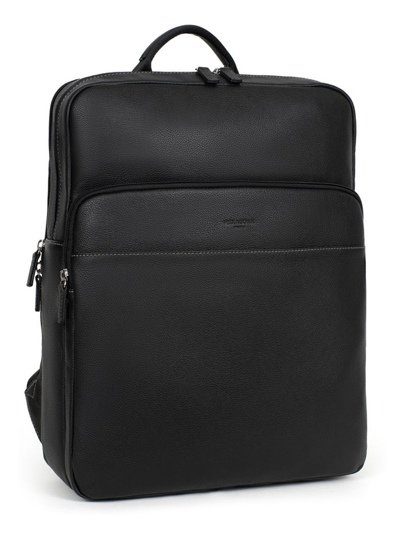 Sac à dos  15" & tablette & a4  cuir confort hexagona Noir - Kiabi