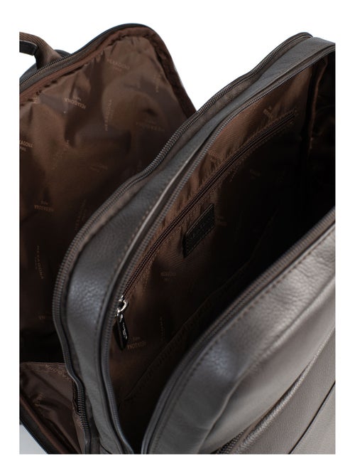 Sac à dos  15" & Tablette & A4  Cuir CONFORT - Kiabi