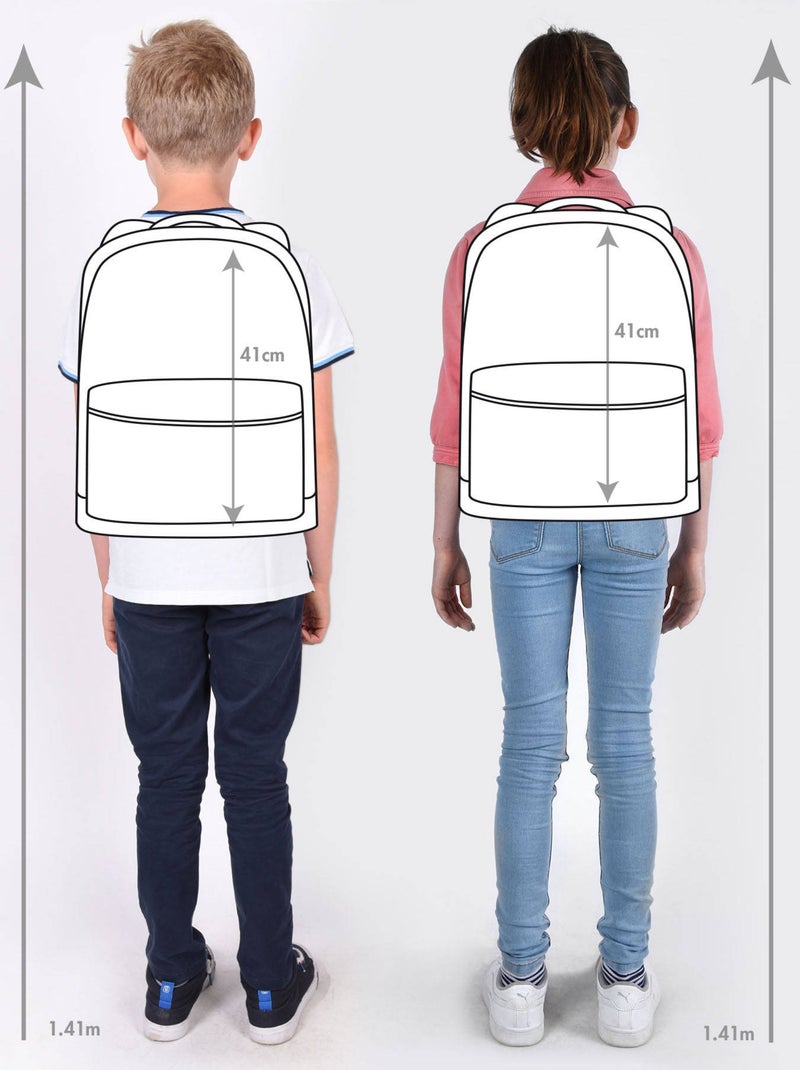 Sac À Dos 2 Compartiments Cameleon Blanc Orange clair - Kiabi