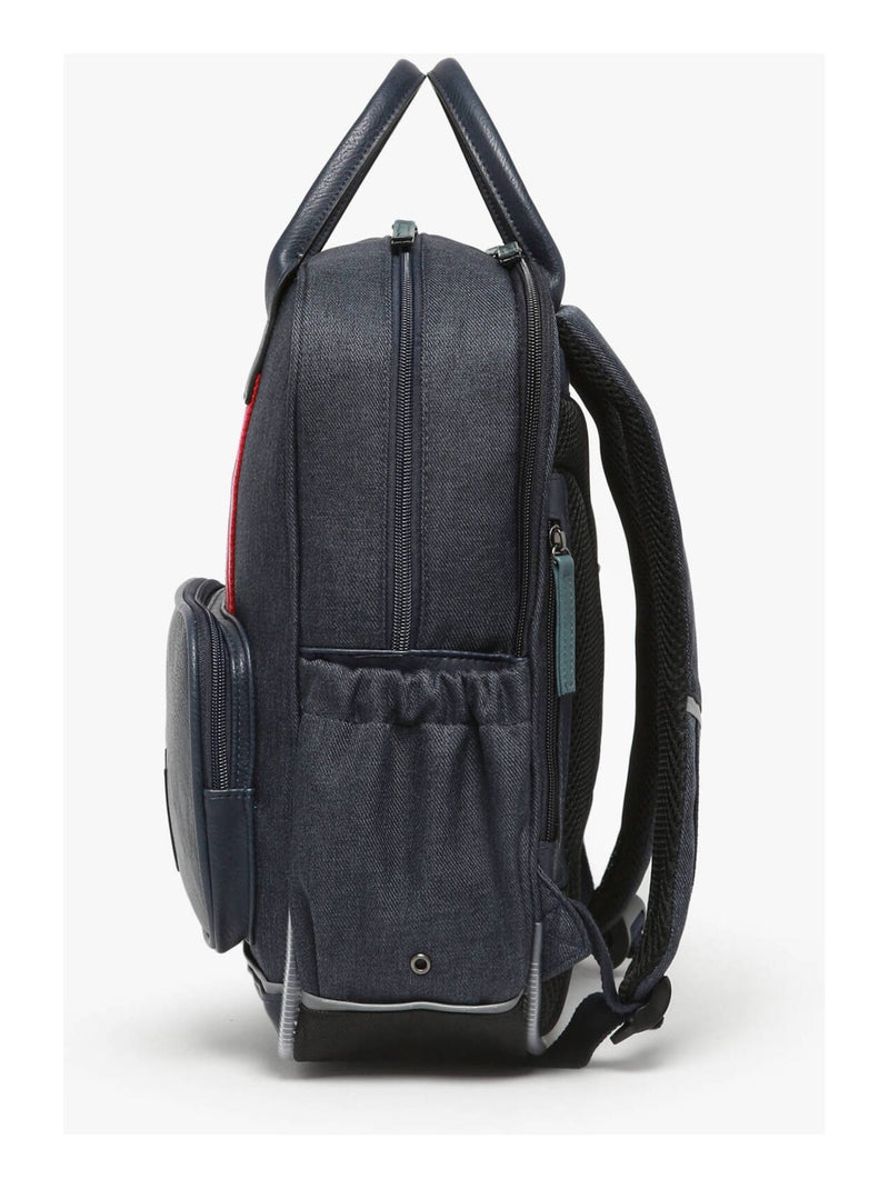 Sac À Dos 2 Compartiments Cameleon Bleu Argenté Bleu - Kiabi