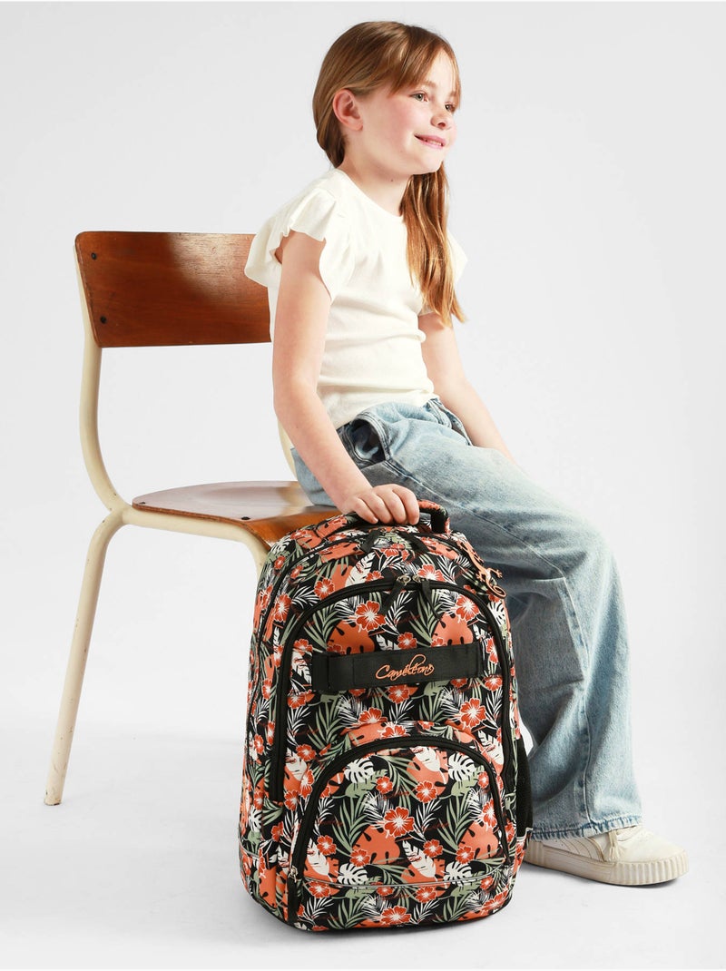 Sac À Dos 2 Compartiments Futur Cameleon Polyester Recycle Noir Orange clair Blanc - Kiabi
