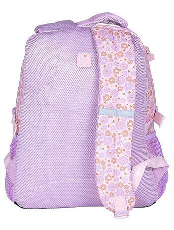 Sac à dos 2 compartiments KIP violet motif fleuri Prairie