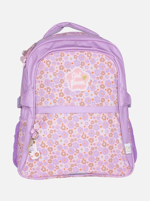 Sac à dos 2 compartiments KIP violet motif fleuri Prairie - Kiabi