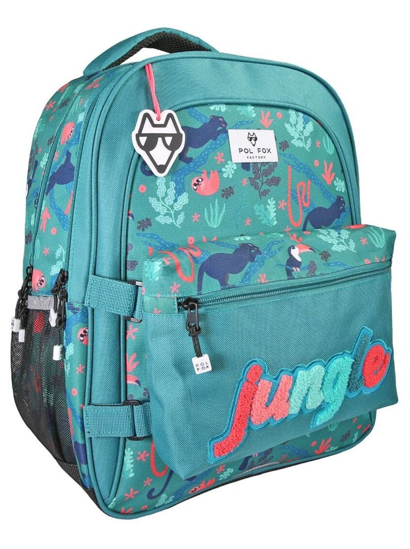 Sac à dos 2 compartiments POL FOX JUNGLE Multicolore - Kiabi