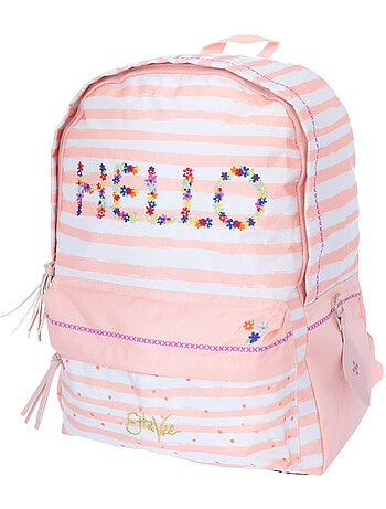 Sac à dos 2 compartiments toile imprimée Ettavee Hello