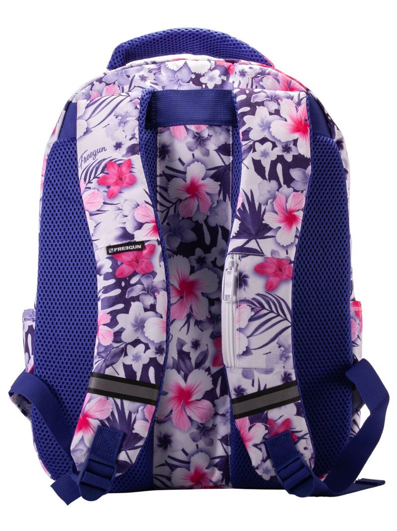 Sac à dos 2 compartiments White Flower Freegun Rose - Kiabi