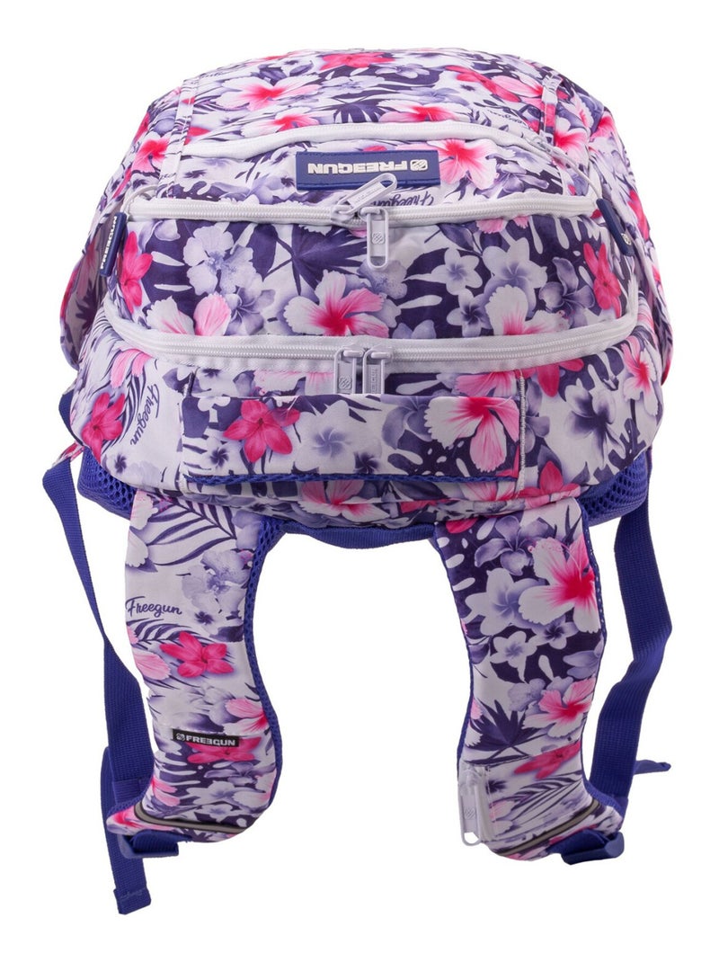 Sac à dos 2 compartiments White Flower Freegun Rose - Kiabi