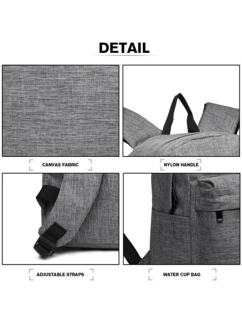 Sac à dos 22 l résistant à l'eau compartiment ordinateur - kono Gris - Kiabi