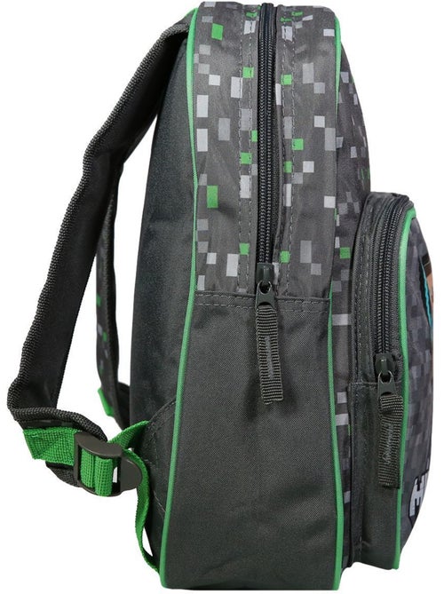 Sac à dos 30 cm avec poche Minecraft Jeu Vidéo Vert Bagtrotter - Kiabi