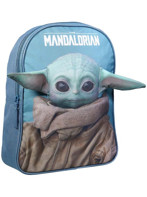 Sac à dos 31 cm avec détails 3D Baby Yoda Star Wars / The Mandalorian Bleu Bagtrotter - Kiabi