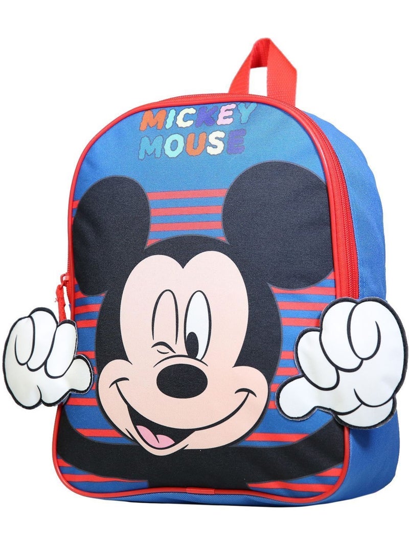 Sac à dos 31 cm avec détails 3D Disney Mickey Bleu Bagtrotter Bleu - Kiabi