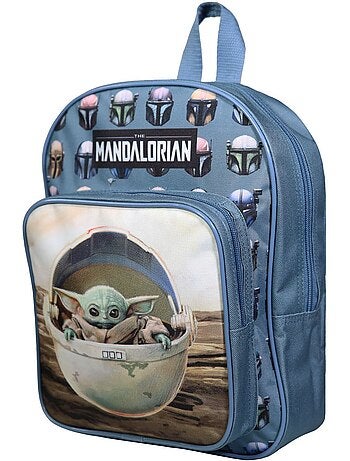 Sac à dos 31 cm avec poche Baby Yoda Star Wars / The Mandalorian Bleu et Beige Bagtrotter
