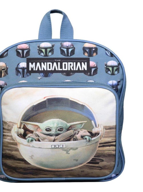 Sac à dos 31 cm avec poche Baby Yoda Star Wars / The Mandalorian Bleu et Beige Bagtrotter - Kiabi