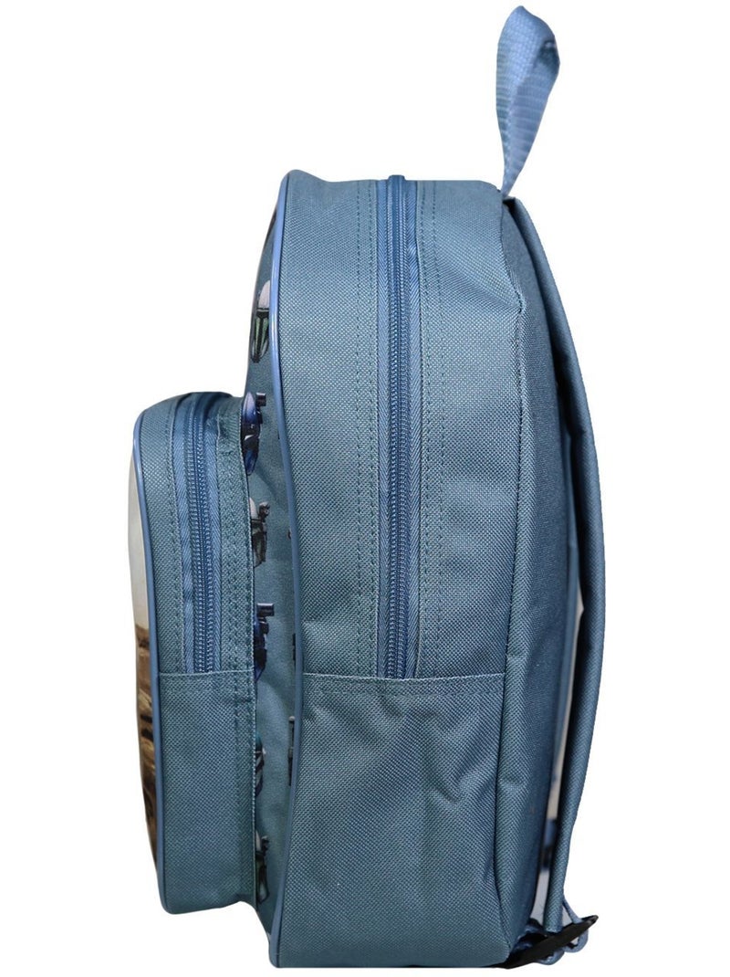Sac à dos 31 cm avec poche Baby Yoda Star Wars / The Mandalorian Bleu et Beige Bagtrotter Bleu - Kiabi