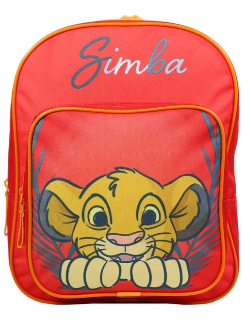Sac à dos 31 cm avec poche Disney Le Roi Lion Simba Rouge Bagtrotter - Kiabi
