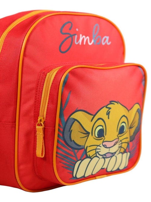 Sac à dos 31 cm avec poche Disney Le Roi Lion Simba Rouge Bagtrotter - Kiabi