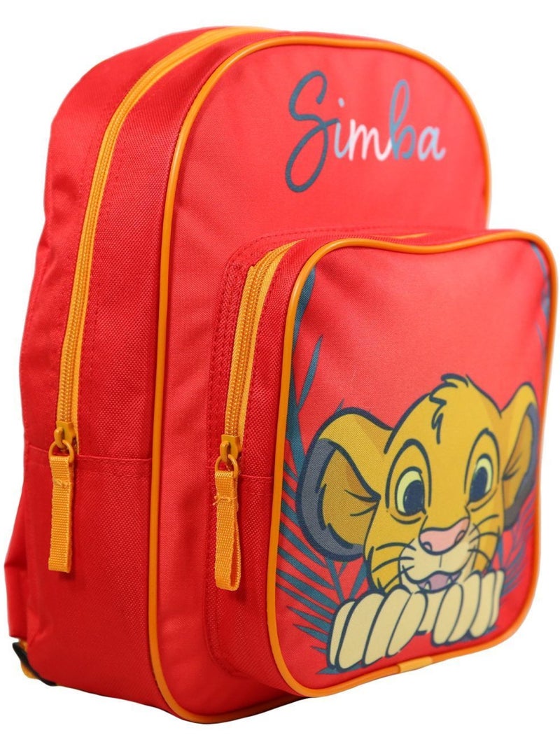 Sac à dos 31 cm avec poche Disney Le Roi Lion Simba Rouge Bagtrotter Rouge - Kiabi