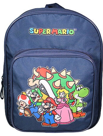 Sac à dos 31 cm avec poche maternelle Super Mario Bleu