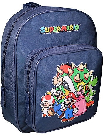 Sac à dos 31 cm avec poche maternelle Super Mario Bleu