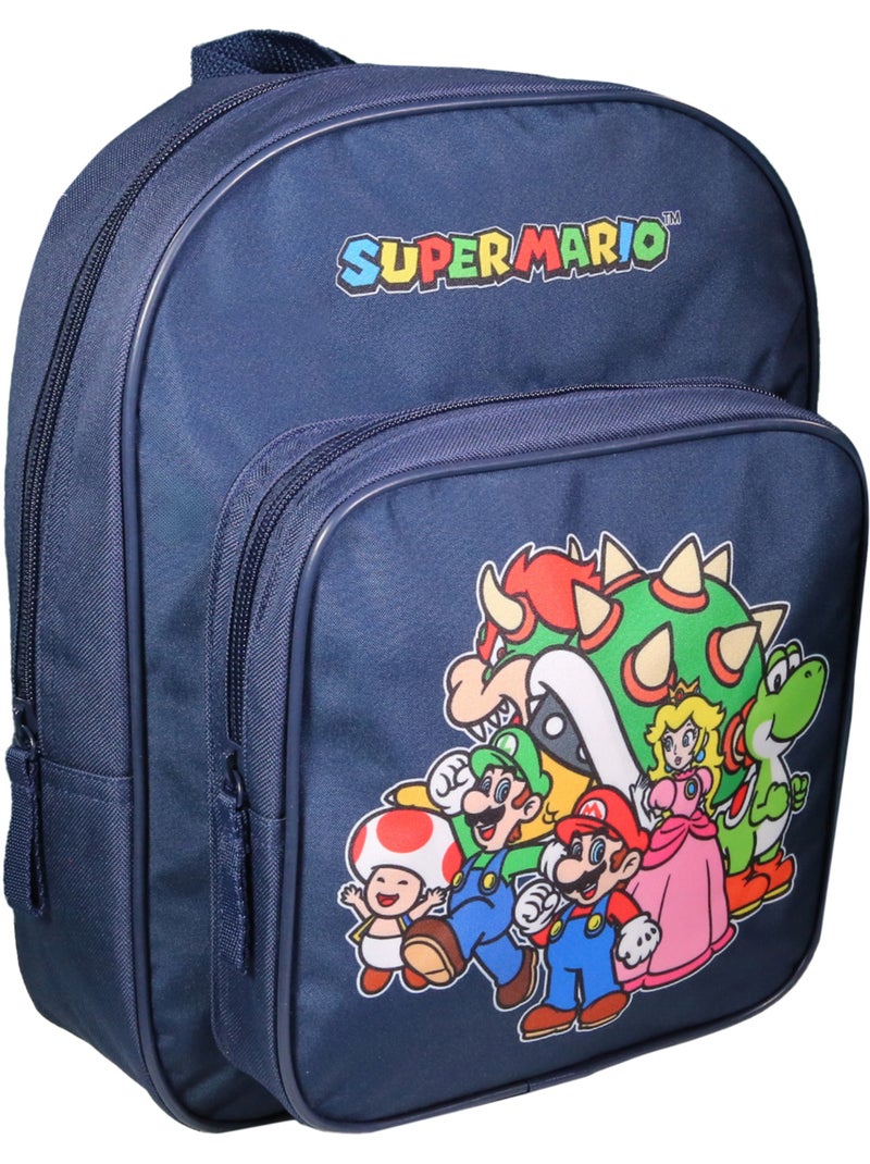 Sac à dos 31 cm avec poche maternelle  Super Mario Bleu Bleu - Kiabi