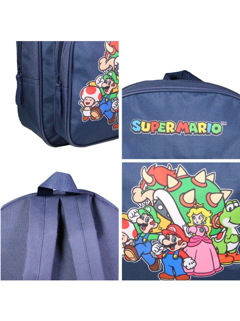 Sac à dos 31 cm avec poche maternelle  Super Mario Bleu Bleu - Kiabi