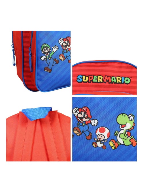 Sac à dos 31 cm avec poche maternelle  Super Mario Multicolore - Kiabi