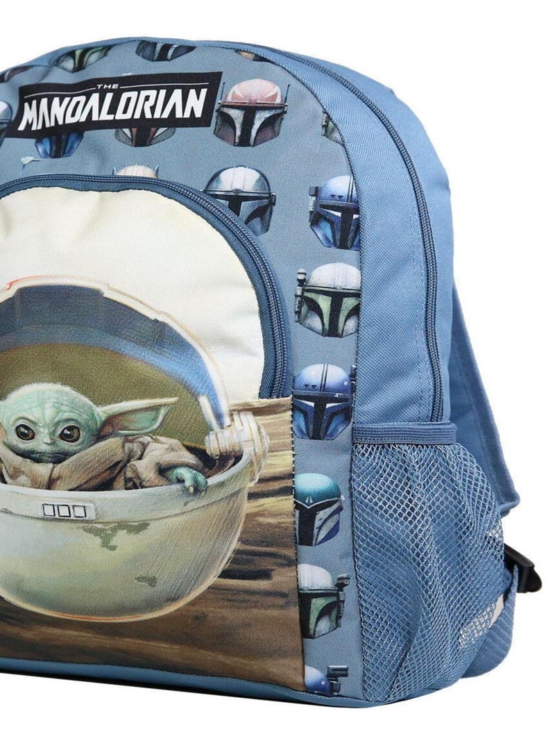Sac à dos 37 cm avec poche Baby Yoda Star Wars / The Mandalorian Bleu et Beige Bagtrotter Bleu - Kiabi