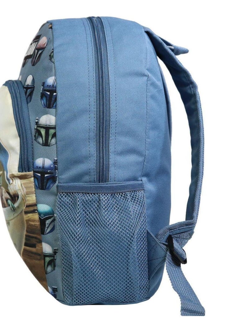 Sac à dos 37 cm avec poche Baby Yoda Star Wars / The Mandalorian Bleu et Beige Bagtrotter Bleu - Kiabi